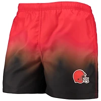 Men's FOCO Orange/Brown Cleveland Browns Dip-Dye Swim Shorts