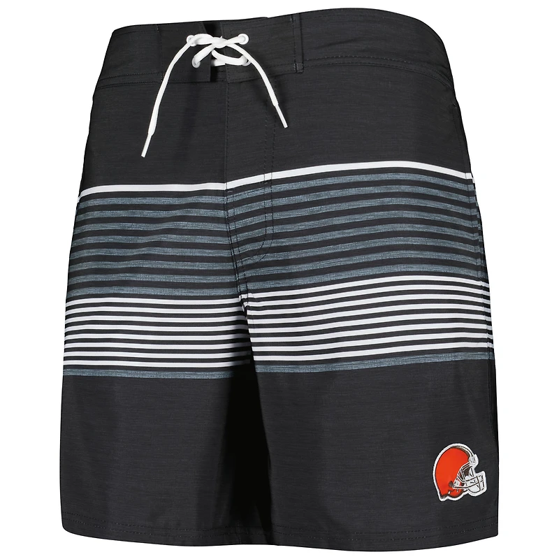 Short de bain Cleveland Browns Coastline Volley G-III Sports by Carl Banks pour homme, noir