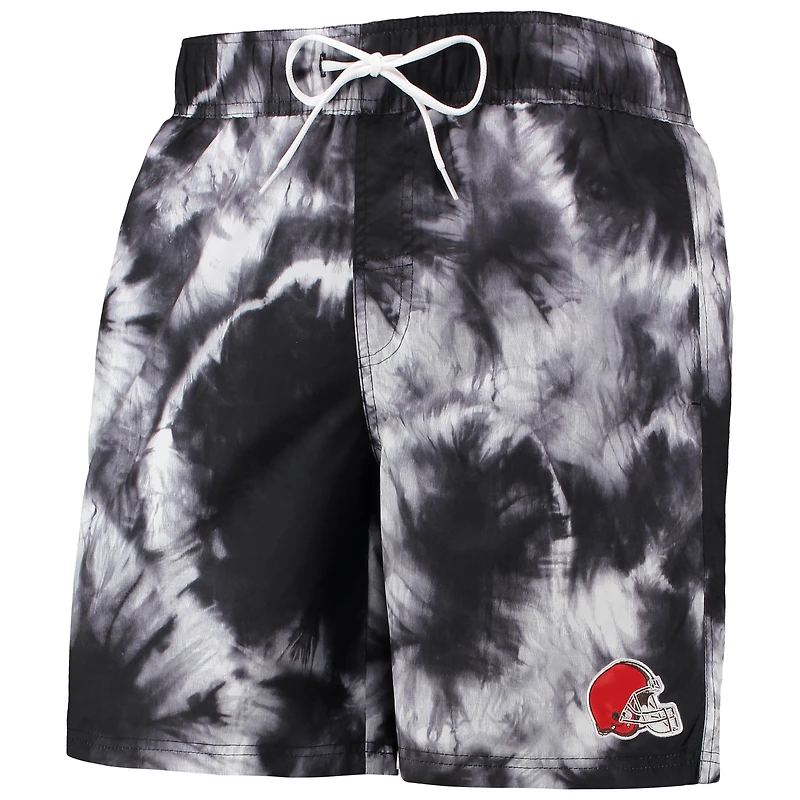 Short de bain Cleveland Browns Splash Volley G-III Sports by Carl Banks pour homme, noir