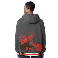 Veste à capuche réversible entièrement zippée G-III Sports by Carl Banks pour homme, marron/anthracite, des Cleveland Browns, Dual Threat