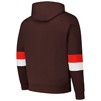 Sweat à capuche adaptatif G-III Sports by Carl Banks marron/orange pour homme des Cleveland Browns