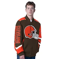 Veste de course entièrement zippée G-III Sports by Carl Banks Brown des Cleveland Browns Prime Time pour homme