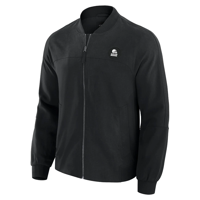 Veste légère entièrement zippée J. Palmer Black Cleveland Browns Cover-4 pour homme
