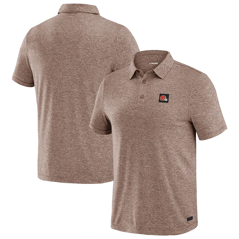 Polo marron à quatre points Cleveland Browns pour homme de J. Palmer