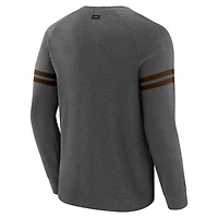 Men's J. Palmer Dark Heather Gray Cleveland Browns Players Lounge Raglan Tri-Blend Sweatshirt