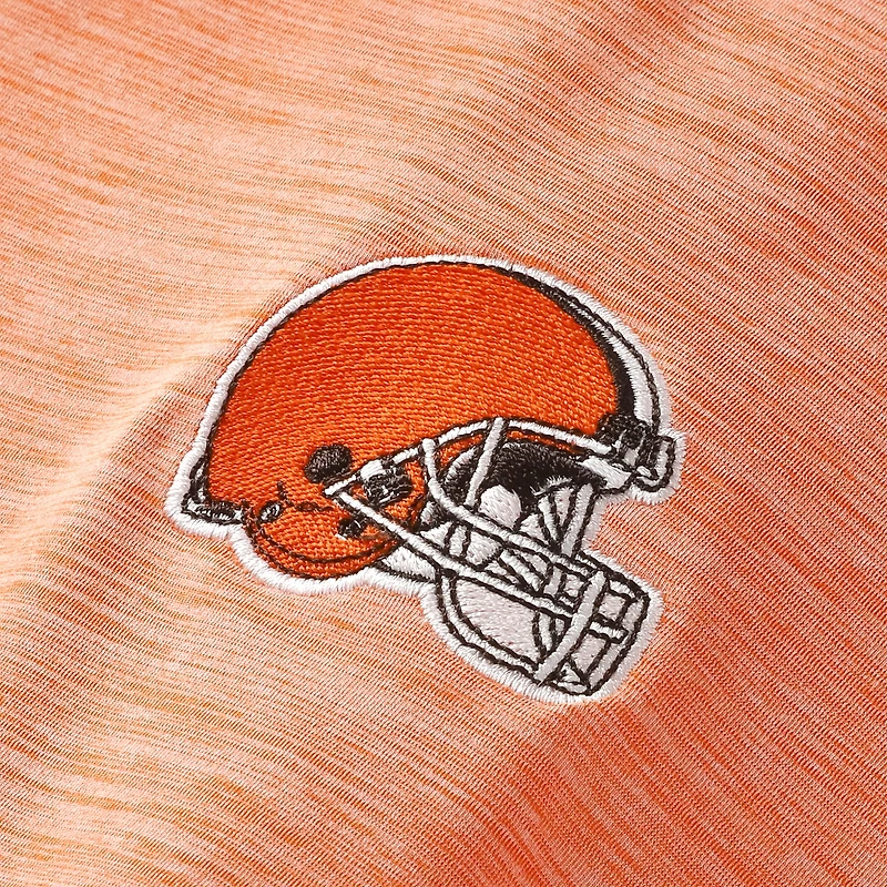 T-shirt à capuche manches longues pour homme johnnie-O Heather Orange Cleveland Browns Talon
