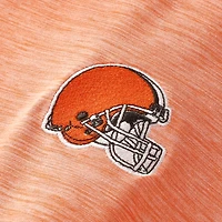 T-shirt à capuche manches longues pour homme johnnie-O Heather Orange Cleveland Browns Talon