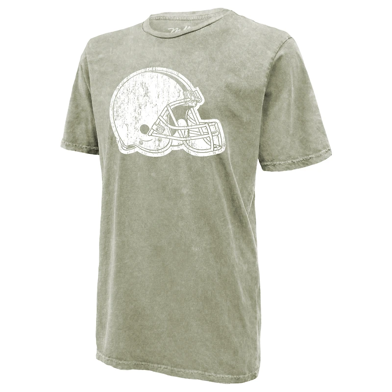 T-shirt Majestic Threads Shedeur Sanders vert mousse Cleveland Browns, délavage minéral, nom et numéro