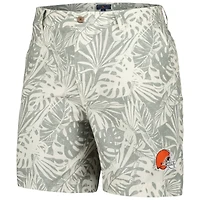 Short Amphib à imprimé Monstera lavé au sable des Cleveland Browns pour hommes Margaritaville gris