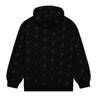 Sweat à capuche noir en polaire imprimé intégral des Cleveland Browns Mitchell & Ness pour hommes