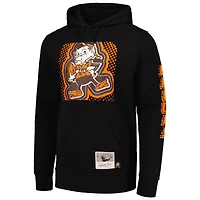 Chandail à capuchon pour homme Mitchell & Ness Cleveland Browns Gridiron Classics Big Face 7.0 noir