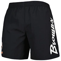 Men's Mitchell & Ness Black Cleveland Browns Team Essentials Nylon Shorts