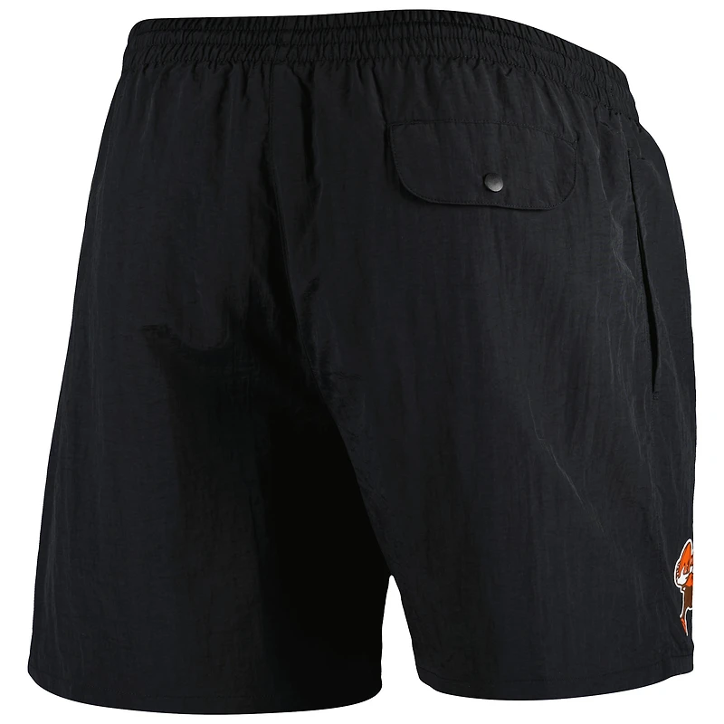 Men's Mitchell & Ness Black Cleveland Browns Team Essentials Nylon Shorts