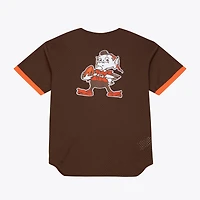 Men's Mitchell & Ness  Brown Cleveland Browns Head Coach Mesh Full-Button Fashion Jersey