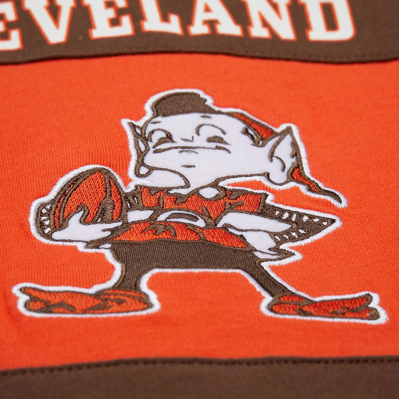 Débardeur rétro colorblock marron Mitchell & Ness pour homme, Cleveland Browns