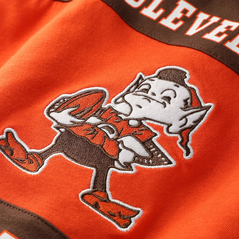 Men's Mitchell & Ness Brown Cleveland Browns Retro Colorblock Tank Top