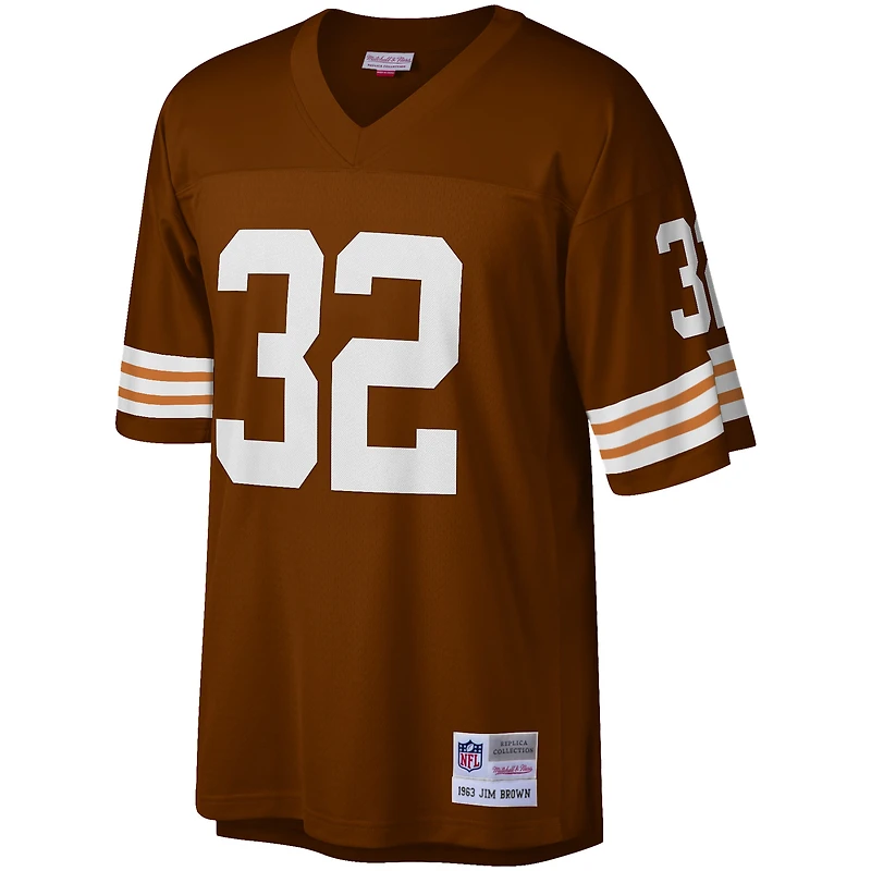 Men's Mitchell & Ness Jim Brown Cleveland Browns Big Tall 1963 Retired Player Replica Jersey