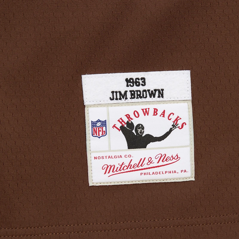 Sweat à capuche pour homme Mitchell & Ness Jim Brown Cleveland Browns Player Name Number Legacy Jersey