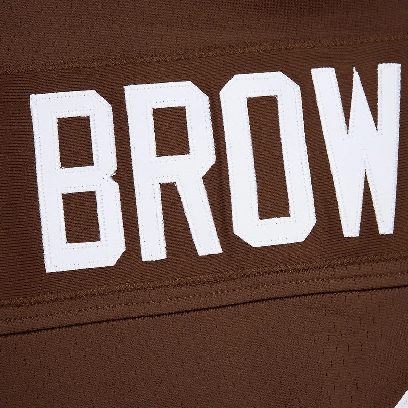 Sweat à capuche pour homme Mitchell & Ness Jim Brown Cleveland Browns Player Name Number Legacy Jersey