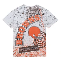 Men's Mitchell & Ness White Cleveland Browns Team Burst Sublimated T-Shirt