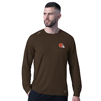 Men's MSX by Michael Strahan  Brown Cleveland Browns Forward Long-Sleeve T-Shirt