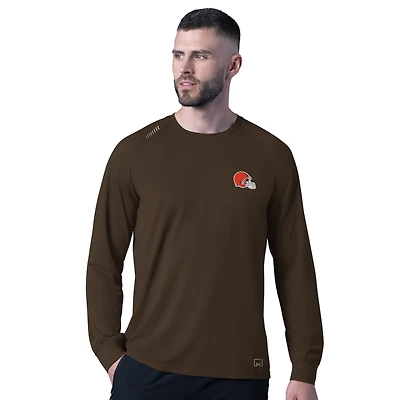 Men's MSX by Michael Strahan  Brown Cleveland Browns Forward Long-Sleeve T-Shirt