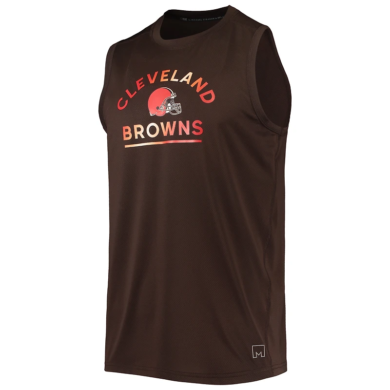 Débardeur MSX by Michael Strahan Brown Cleveland Browns Rebound pour hommes