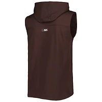 Chandail à capuchon sans manches MSX by Michael Strahan Brown Cleveland Browns Relay pour homme