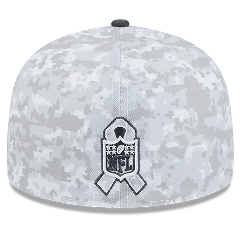 Men's New Era Arctic Camo/Graphite Cleveland Browns 2024 Salute To Service 59FIFTY Fitted Hat