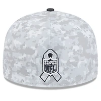 Men's New Era Arctic Camo/Graphite Cleveland Browns 2024 Salute To Service 59FIFTY Fitted Hat