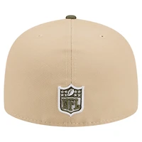 Casquette ajustée A-Frame 59FIFTY pour homme, coloris beige/olive, Cleveland Browns, New Era