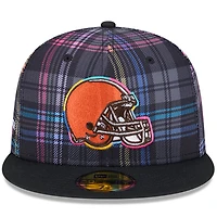 Casquette ajustée 59FIFTY NFL Crucial Catch 2024 Cleveland Browns New Era noire pour homme