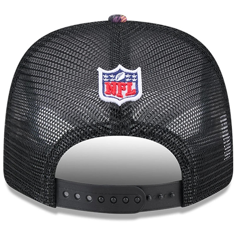 Casquette à visière plate noire New Era Cleveland Browns 2024 NFL Crucial Catch 9SEVENTY Trucker Snapback pour homme