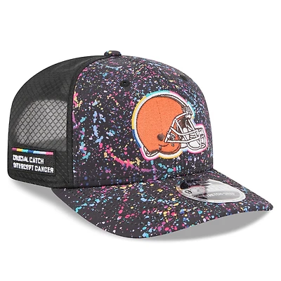 Casquette ajustable 9SEVENTY NFL Crucial Catch 2025 des Cleveland Browns de New Era pour homme, noire