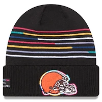 Men's New Era Black Cleveland Browns 2025 NFL Crucial Catch Cuffed Knit Hat