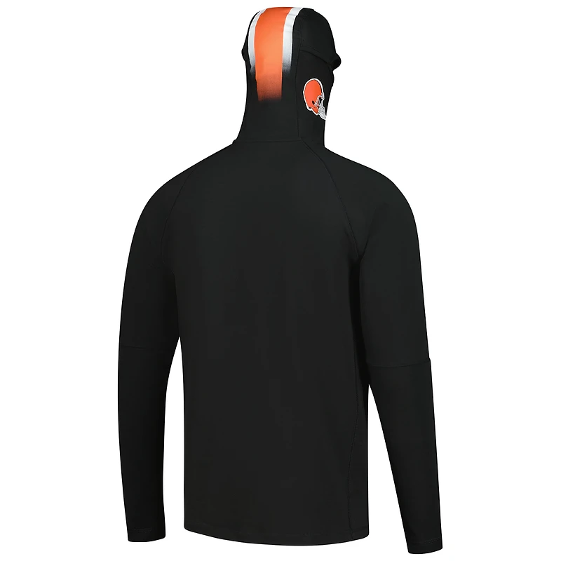 Sweat à capuche fonctionnel noir New Era pour homme, cagoule Fandom, rayures tri-blend
