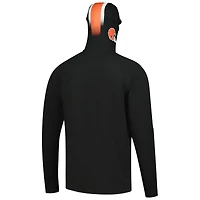 Sweat à capuche fonctionnel noir New Era pour homme, cagoule Fandom, rayures tri-blend