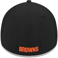 Men's New Era Black Cleveland Browns  Main 39THIRTY Flex Hat