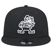 Men's New Era Black Cleveland Browns Main Trucker 9FIFTY Snapback Hat