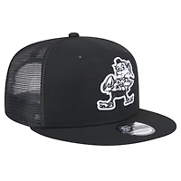 Men's New Era Black Cleveland Browns Main Trucker 9FIFTY Snapback Hat