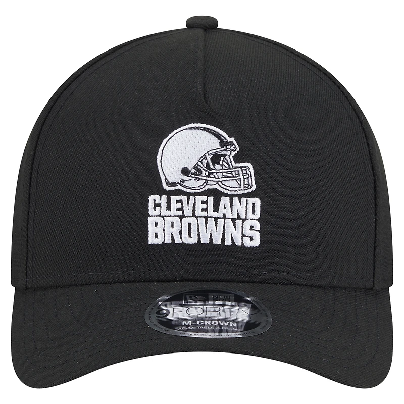 Men's New Era  Black Cleveland Browns Team Collection 9FORTY M-Crown A-Frame Adjustable Hat