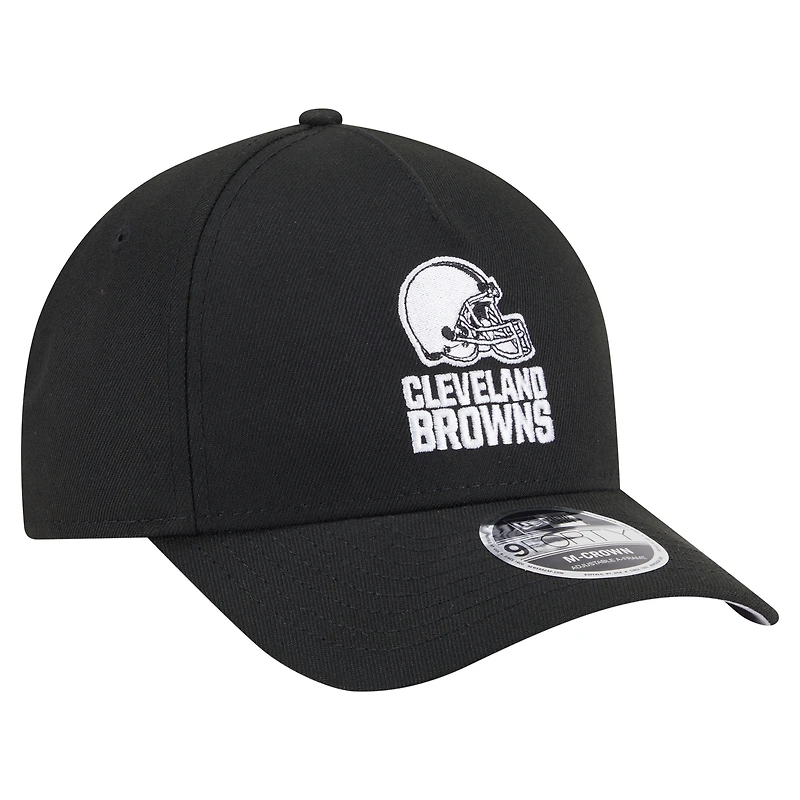 Men's New Era  Black Cleveland Browns Team Collection 9FORTY M-Crown A-Frame Adjustable Hat