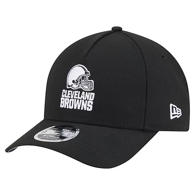 Casquette ajustable New Era 9FORTY M-Crown A-Frame noire pour homme, collection équipe Cleveland Browns