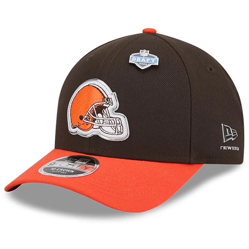 Men's New Era Brown/Orange Cleveland Browns 2026 NFL Draft 9FORTY M-Crown Adjustable Hat