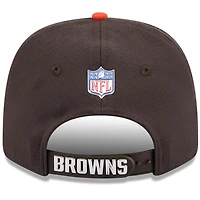 Casquette ajustable New Era marron/orange Cleveland Browns 2026 NFL Draft 9SEVENTY pour homme