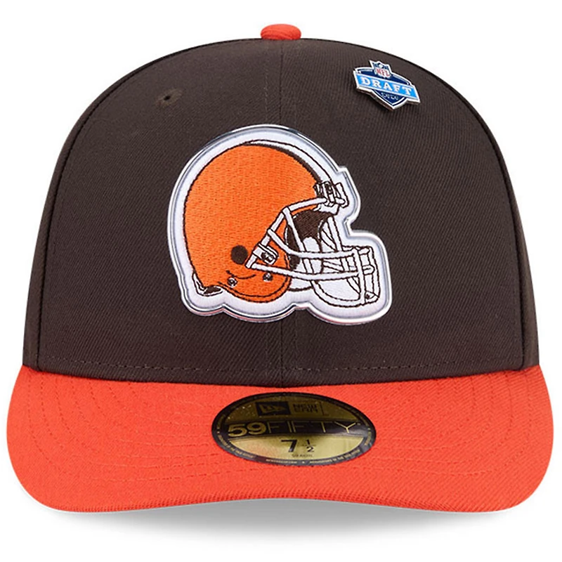 Casquette ajustée New Era marron/orange Cleveland Browns 2026 NFL Draft 59FIFTY pour homme