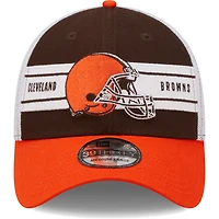 Casquette flex 39THIRTY pour homme avec bandes des Cleveland Browns New Era - marron/orange