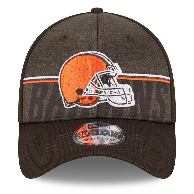 Men's New Era  Brown Cleveland Browns 2023 NFL Training Camp 39THIRTY Flex Hat