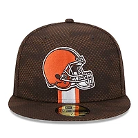 Men's New Era  Brown Cleveland Browns 2024 Sideline 59FIFTY Fitted Hat