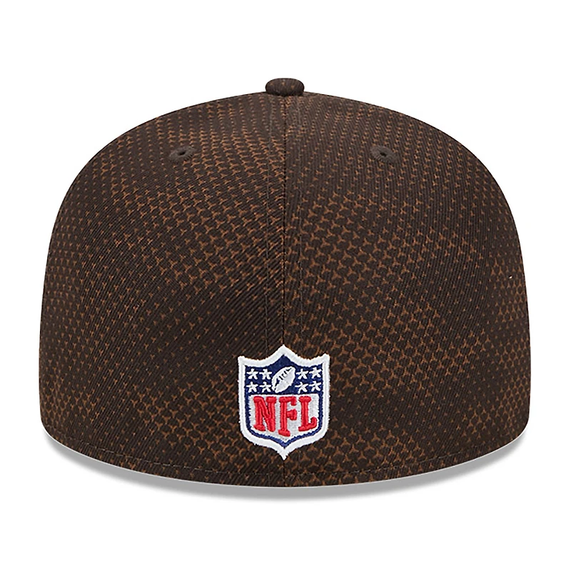 Men's New Era  Brown Cleveland Browns 2024 Sideline 59FIFTY Fitted Hat